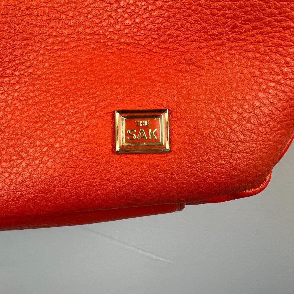 The Sak Pebble Leather Orange Shoulder Purse - Picture 2 of 8